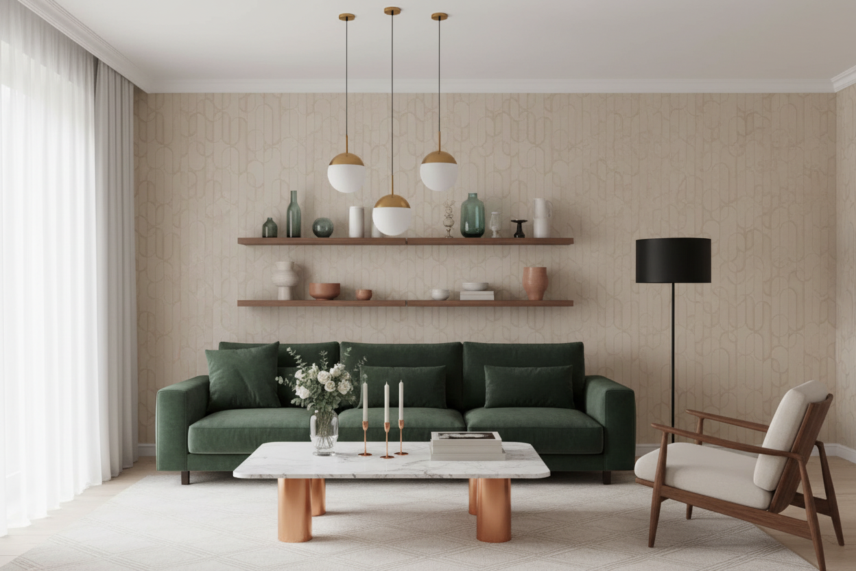 Copper Capsule realistisk nordisk interiør