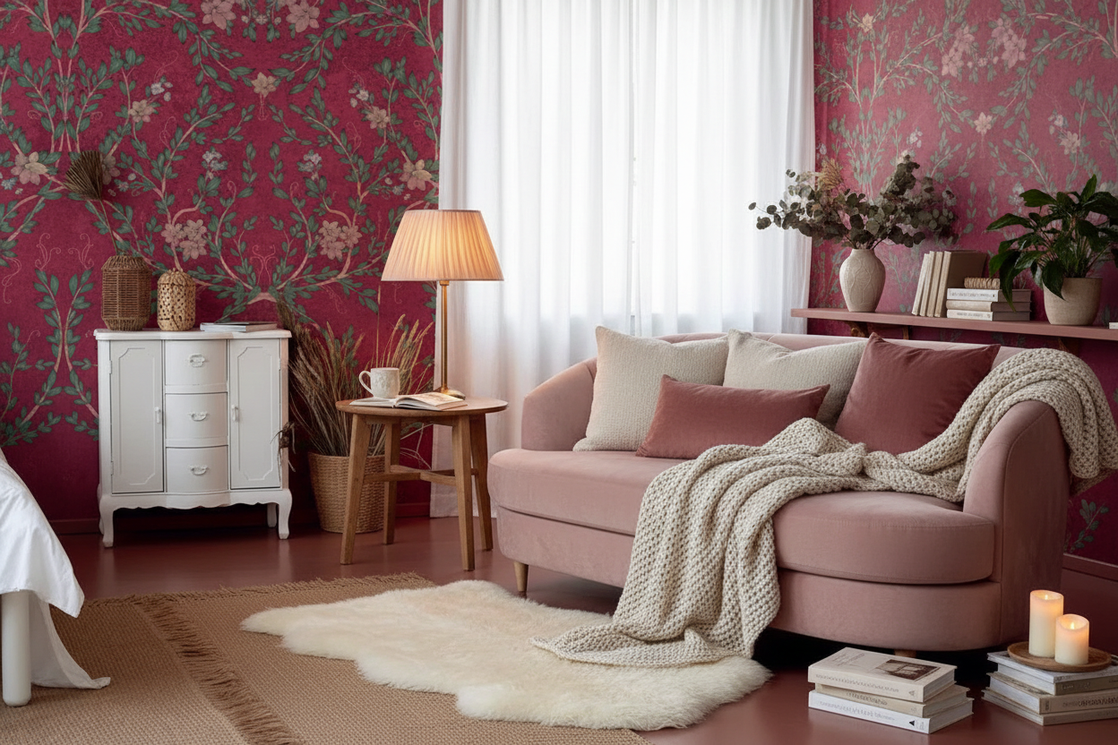 Alma Rød cozy interiør