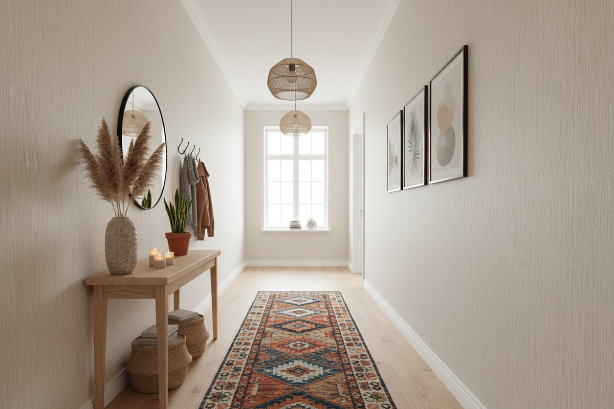 Curly Cover lang gang med kelim løber