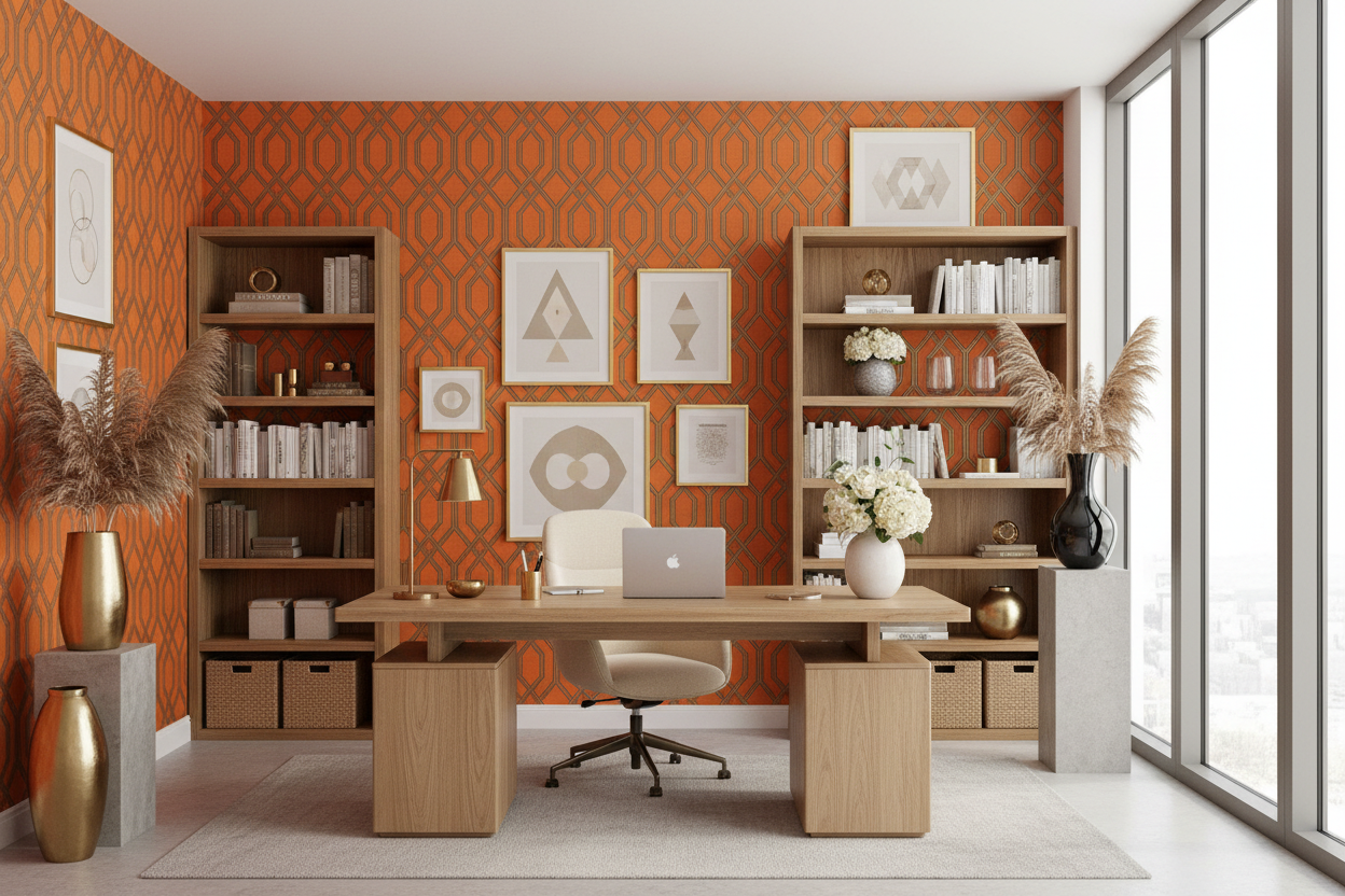 Geometric Pearl 2 kontor med store vaser