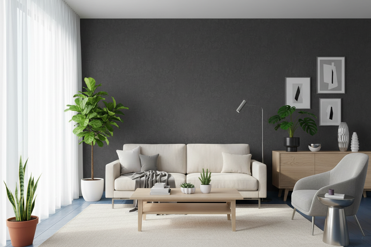 Grey Bornholm mørk grå med naturligt lys