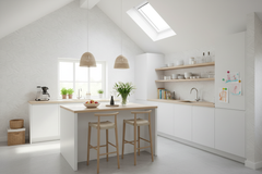 Hexagon Lines 2 køkken højt loft Velux