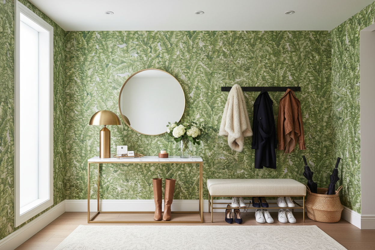 Lime Leaves entré med sko jakker og pels