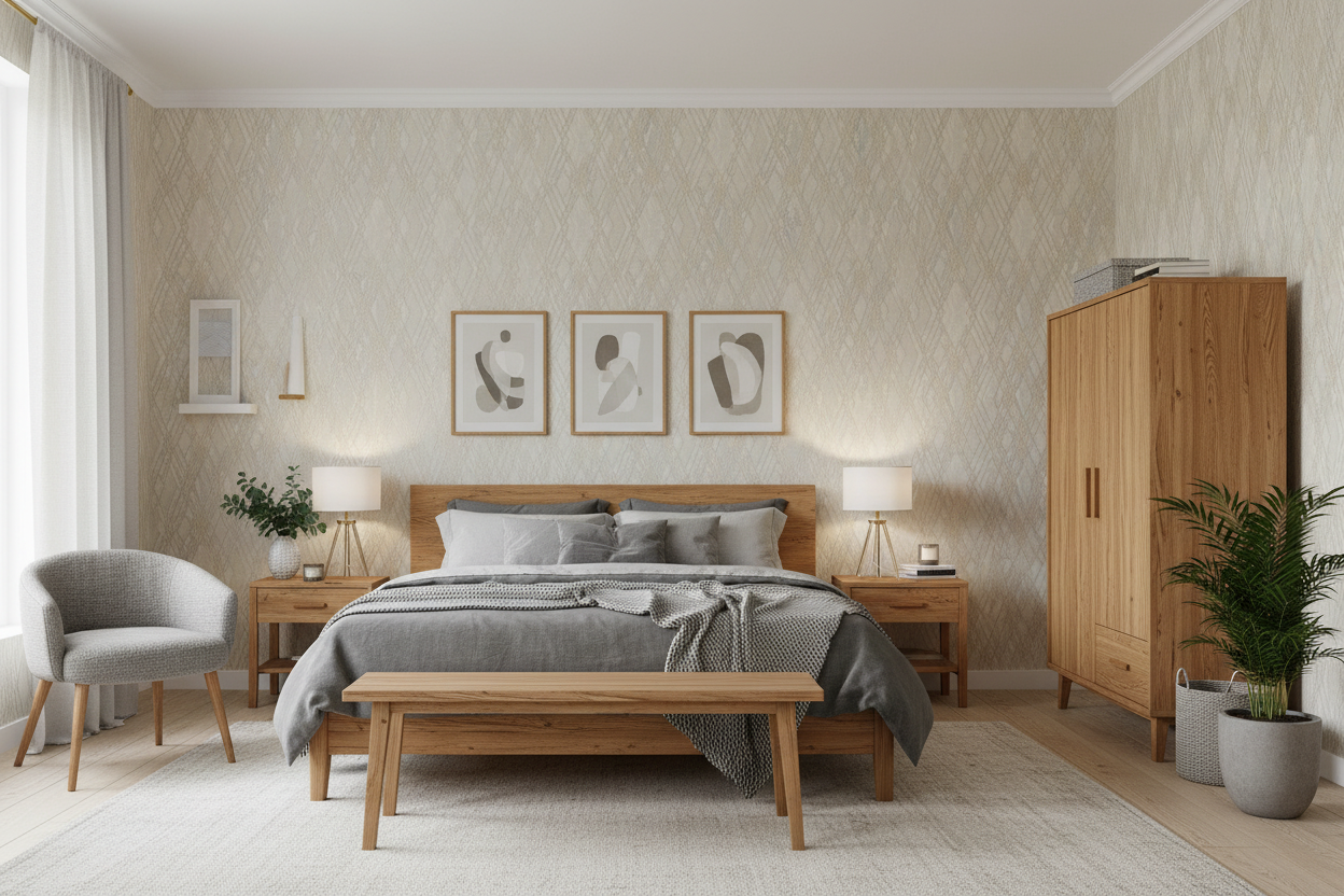 Nineties Nostalgia soveværelse grå fyrtræ moderne nordisk